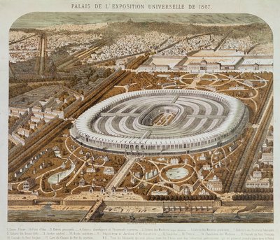 Palast der Weltausstellung in Paris 1867 von French School